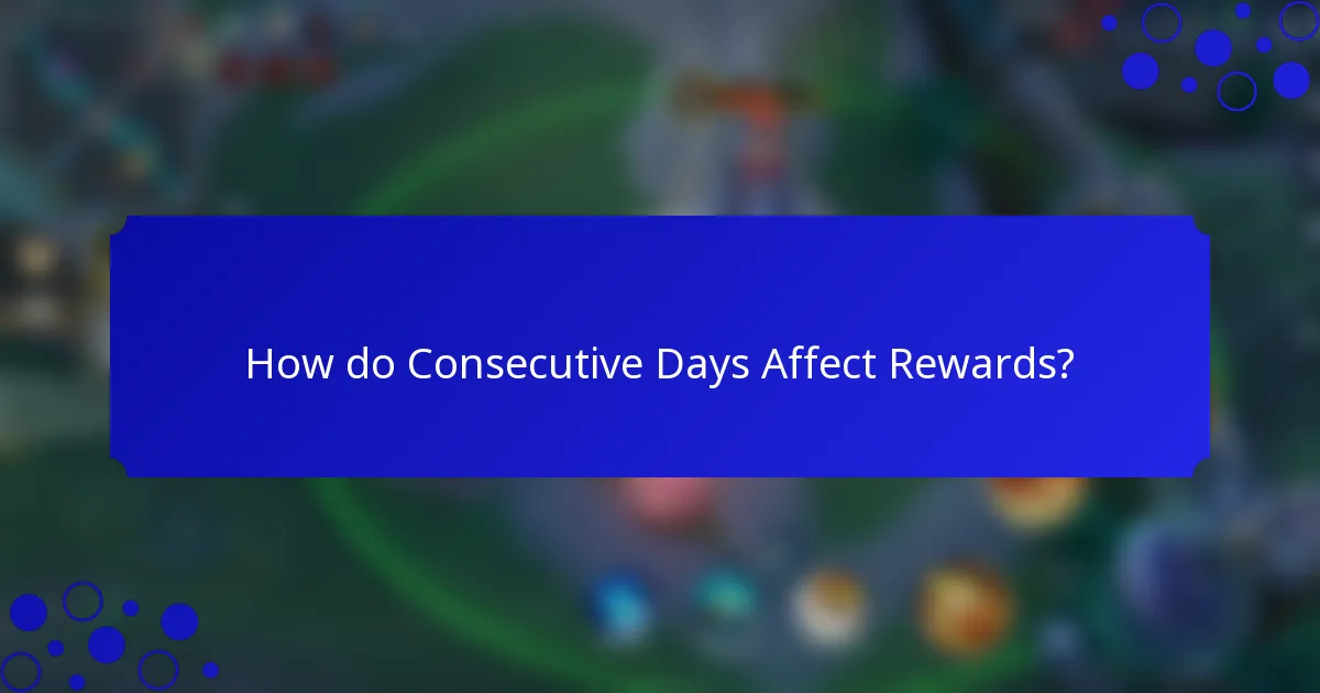 How do Consecutive Days Affect Rewards?